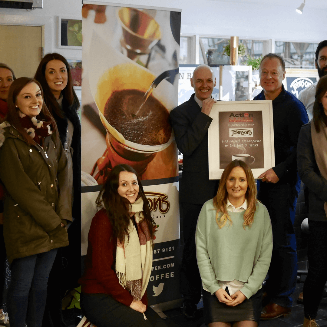 Action Cancer says ‘Thank You’ to Johnsons Coffee for raising over £210,000